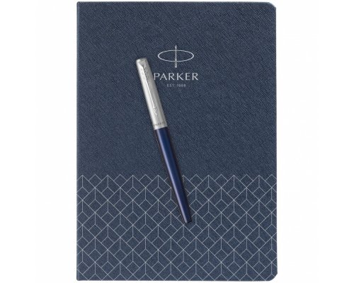 Ручка перьевая Parker Jotter Royal Blue CT, Mblue и ежедневник недатированный, синий (PRPS2030950)