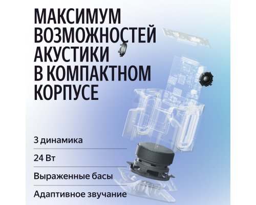 Колонка умная Яндекс Станция Миди c Zigbee, модель YNDX-00054 (черный)