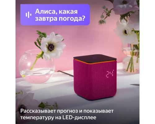 Smart speaker Yandex Station Midi with Zigbee, YNDX-00054 (crimson)