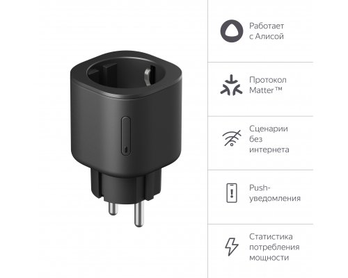 Smart socket Yandex black YNDX-00540BLK