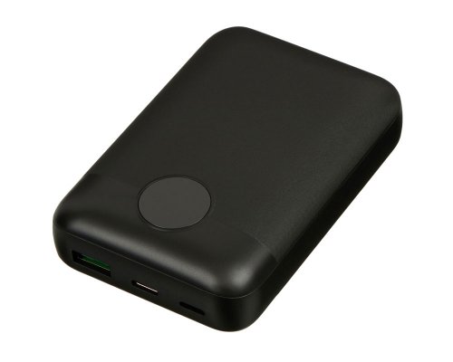 External battery with fast charging Qjet QC/PD CosmIQ, 10000 mAh, Black (696817)