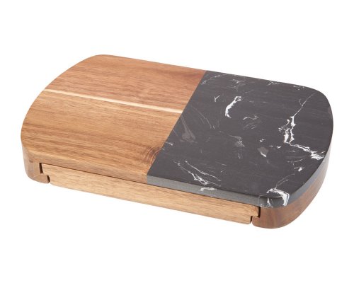 Cheese set Eat&Bite Date in a gift box made of acacia and marble (natural) RA-276424