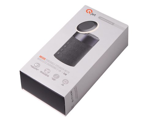 Колонка Qjet Мьюзик с беспроводной Magsafe-зарядкой для смартфона и наушников , 15 Вт, черный (401317)