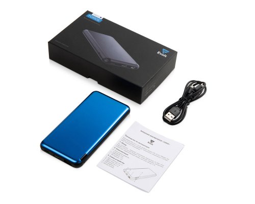 Аккумулятор внешний Evolt Forge v.2 металл, 10000mah, синий (591202)