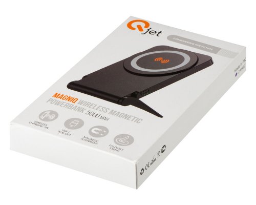 Аккумулятор внешний магнитный Qjet MagnIQ, 5000 mAh, белый (230436)