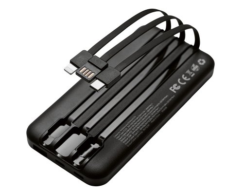 Gift set Lettertone Tesla with an A5 notepad, pen, and 10,000 mAh power bank, black