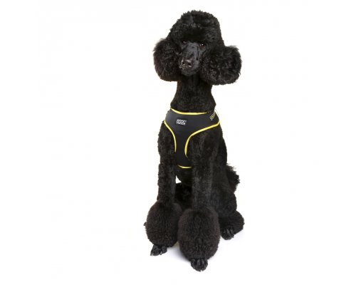 Harness for dogs Doog Neoflex Bolt, black with yellow edging, S (HARBOLT-S)