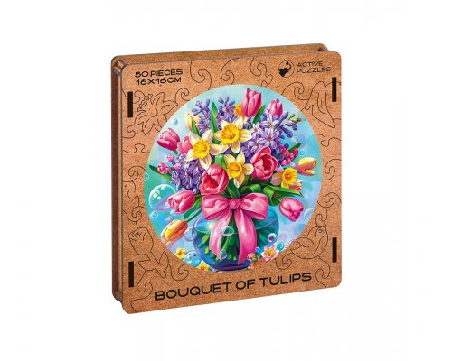 Пазл деревянный Active Puzzles Букет Тюльпанов