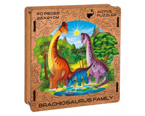 Пазл деревянный Active Puzzles Семья брахиозавров