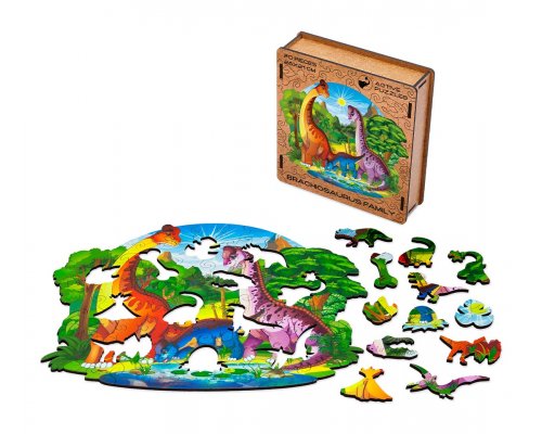Пазл деревянный Active Puzzles Семья брахиозавров