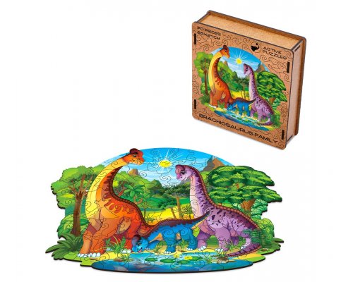 Пазл деревянный Active Puzzles Семья брахиозавров