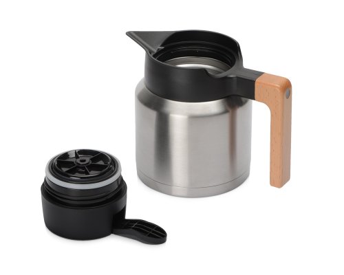 Coffee pot with wooden handle Eat 850 ml silver RA-236784