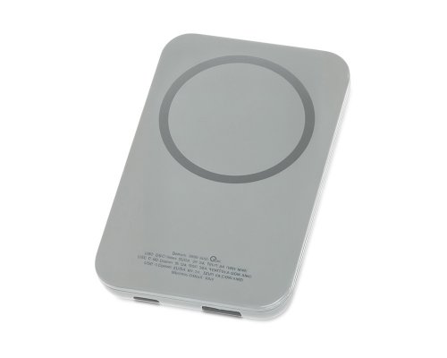 Battery external wireless magnetic Qjet MagnetIQ, 5000 mah, 10 W, grey (590970)