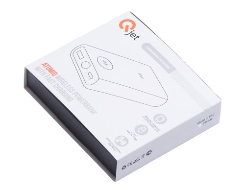 Аккумулятор внешний беспроводной 2-в-1 Qjet с функцией зарядки Apple Watch, QC/PD AtomIQ, 10000 мАч, белый (595846)