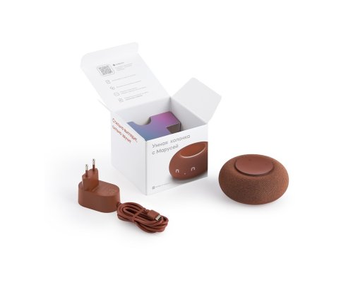 Smart speaker VK Capsule Mini with voice assistant Marusia terracotta