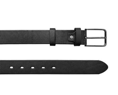 Gift set Long River: passport cover, belt, black (660147N)