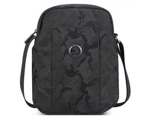 Сумка мужская Delsey Picpus, 24x19x6 см, черный камуфляж (00335410810)