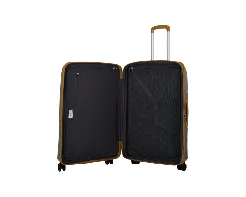 Suitcase Echolac Atlas Pro 4-wheel, 52x75x30 cm, silver (1124TS080919280)