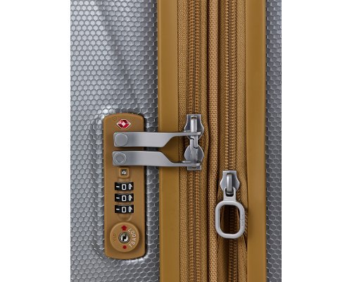 Suitcase Echolac Atlas Pro 4-wheel, 52x75x30 cm, silver (1124TS080919280)