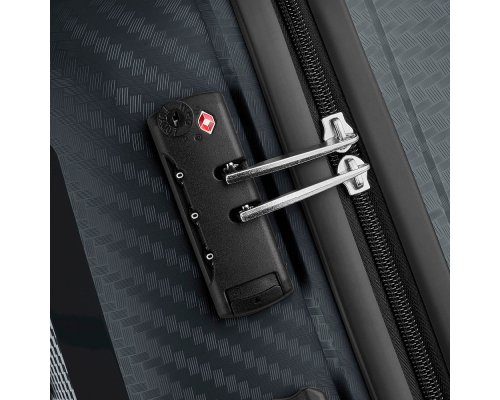 Suitcase Delsey Binalong 4-wheel, 53x75x30 cm, black (00310182100)