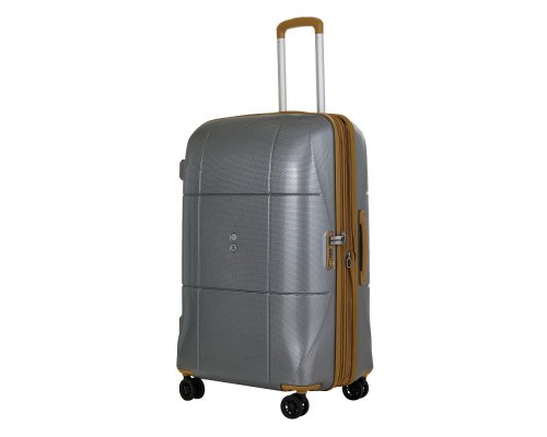 Suitcase Echolac Atlas Pro 4-wheel, 52x75x30 cm, silver (1124TS080919280)
