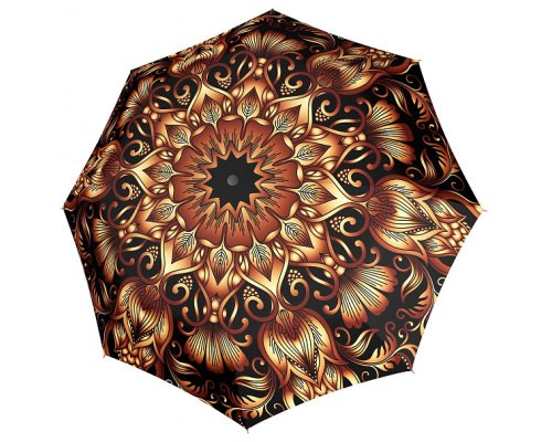 Umbrella-cane Doppler Fiber Flex Automatic 3x3x88 cm, stained glass, beige-brown (740765SWI)