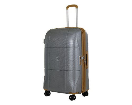 Suitcase Echolac Atlas Pro 4-wheel, 52x75x30 cm, silver (1124TS080919280)