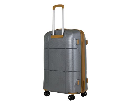 Suitcase Echolac Atlas Pro 4-wheel, 52x75x30 cm, silver (1124TS080919280)