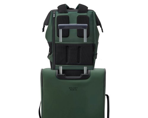 Backpack Delsey Turenne Soft, 35x38.5x17.5 cm, green (00163261013)