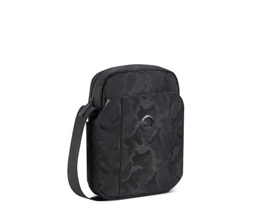 Сумка мужская Delsey Picpus, 24x19x6 см, черный камуфляж (00335410810)