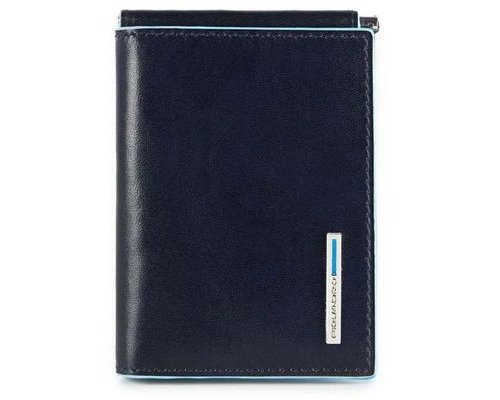 Wallet Piquadro Blue Square, 8x2x10 cm, genuine leather, blue (1911084)