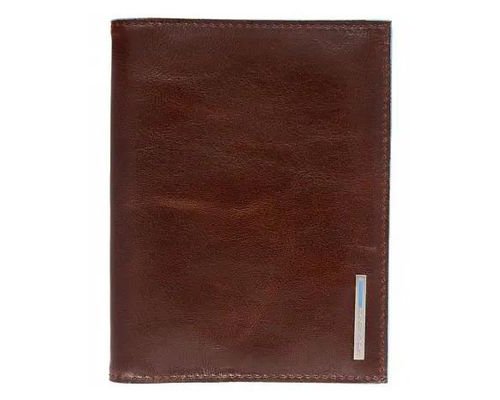 Обложка для паспорта Piquadro Blue Square, 14х10.5х1.2 см, натуральная кожа, коричневый (PP1660B2/MO)