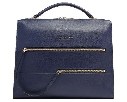 Women's business bag Piquadro Patricia, genuine leather, dark blue (2136308)