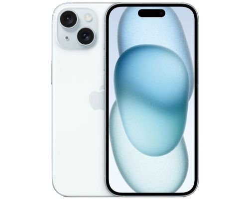 Смартфон Apple iPhone 15 128Gb, A3090, NFC, OLED, 60Гц, голубой