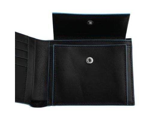 Men's wallet Piquadro Blue Square, genuine leather, black [pu257b2r/n]