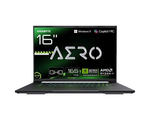 Ноутбук игровой Gigabyte Aero X16 1WH 16, IPS, AMD Ryzen AI 7 350 2ГГц, 8-ядерный, 32ГБ DDR5, 1ТБ SSD,  NVIDIA GeForce  RTX 5070 для ноутбуков - 8 ГБ, Windows 11 Home, серебристый (2113140)