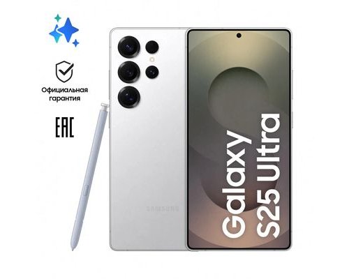 Смартфон Samsung Galaxy S25 Ultra 12/512Gb, SM-S938B, NFC, AMOLED, 120Гц, 5000мAч, серебристый титан