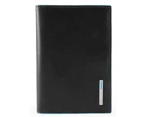 Обложка для документов Piquadro Blue Square, черный, натуральная кожа