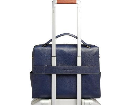 Women's business bag Piquadro Patricia, genuine leather, dark blue (2136308)