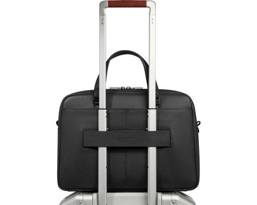 Men's business bag Piquadro Ael, genuine leather, black (2136424)