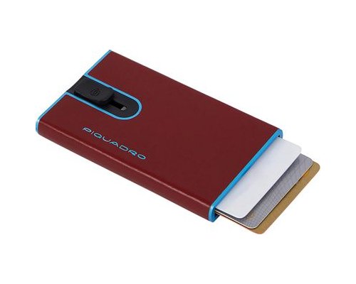 Case credit card Piquadro Blue Square PP4825B2BLR/CU4, genuine leather, tobacco (2011807)