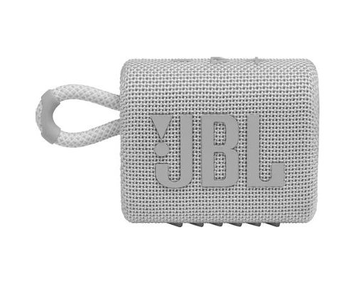Колонка портативная JBL GO 3, 4.2Вт, белый [jblgo3wht]
