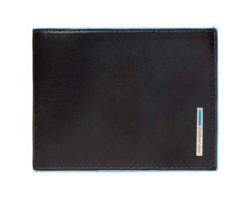 Men's wallet Piquadro Blue Square, genuine leather, black [pu257b2r/n]