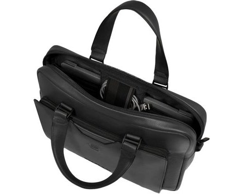 Men's business bag Piquadro Ael, genuine leather, black (2136424)