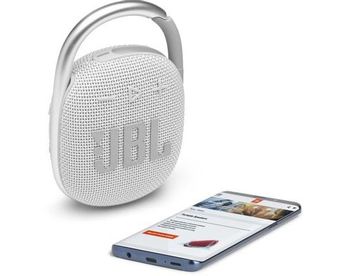 Portable acoustics JBL Clip 4, 5W, white [jblclip4wht]
