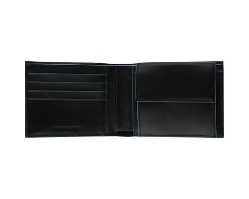 Men's wallet Piquadro Blue Square, genuine leather, black [pu257b2r/n]