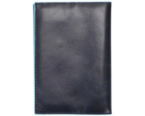 Passport cover Piquadro Blue Square, genuine leather, blue (1499838)