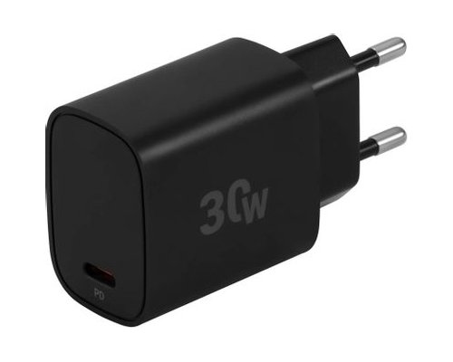 Устройство зарядное сетевое Digma DGW3C, USB-C, 30Вт, 3A, черный (1655945)