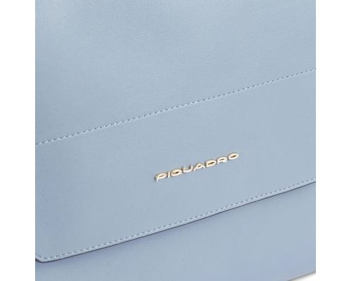 Сумка женская деловая Piquadro Circle, кожа натуральная, голубой (2136339)