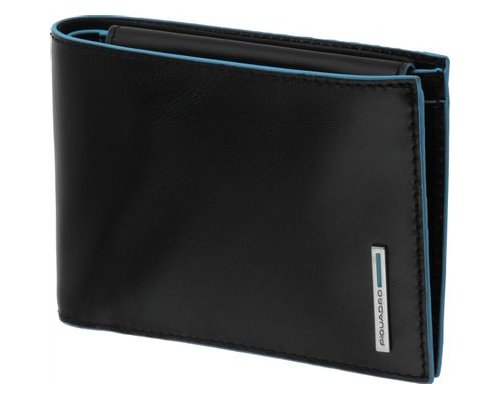 Men's wallet Piquadro Blue Square, genuine leather, black [pu257b2r/n]